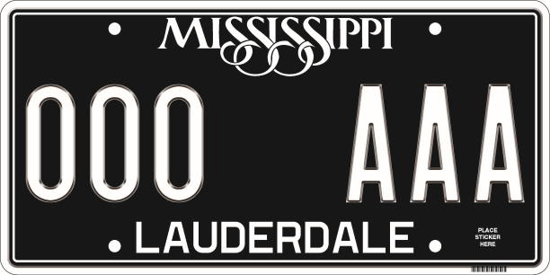 Blackout Passenger Vehicle License Plate Image