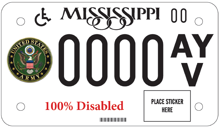 100% Disabled Veteran Army Motorcycle 