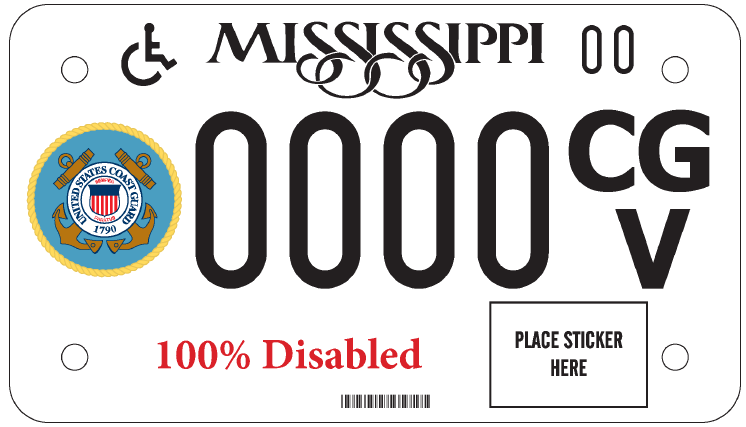 100% Disabled Veteran Coast Guard Motorcycle 