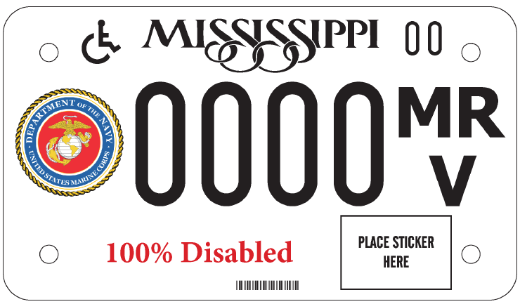 100% Disabled Veteran Marine Motorcycle 