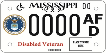 Disabled American Veteran Motorcycle - Air Force