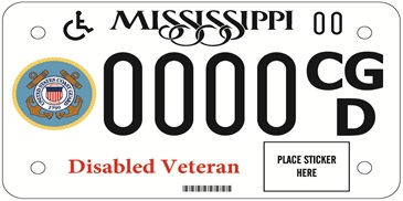 Disabled American Veteran Motorcycle - Coast Guard