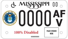 100% Disabled Veteran Air Force Motorcycle