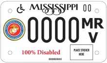 100% Disabled Veteran Marine Motorcycle 