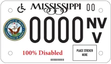 100% Disabled Veteran Navy Motorcycle