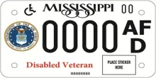 Disabled American Veteran Motorcycle - Air Force