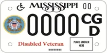 Disabled American Veteran Motorcycle - Coast Guard